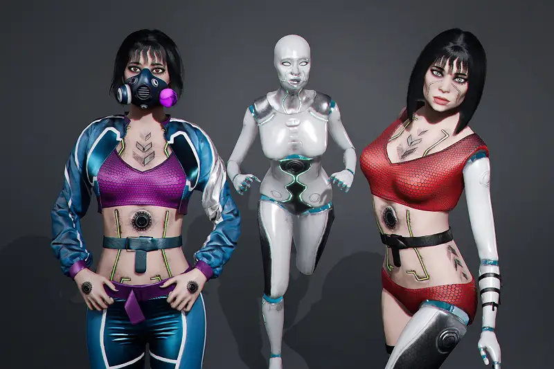 Azura Cyber Girl Constructor Asset Thumbnail