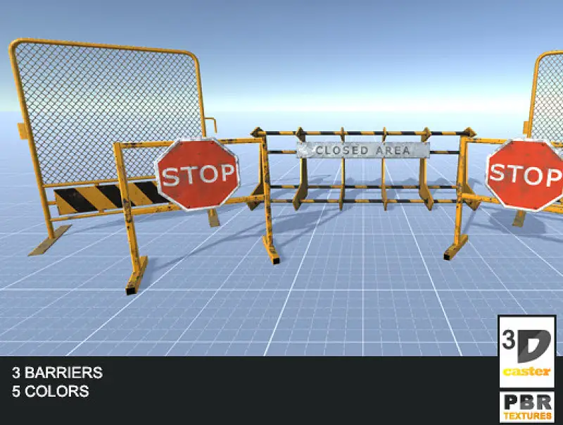 Police Barriers Set Asset Image