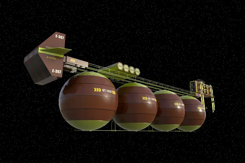 Modular Cargo Spaceship for Sci-Fi Scenes Asset Thumbnail