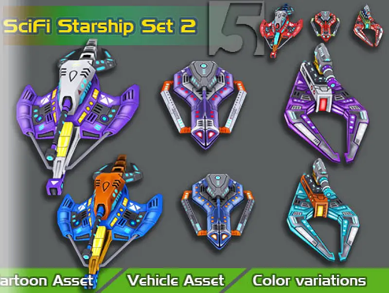 SciFi StarShips Set 2 Asset Image
