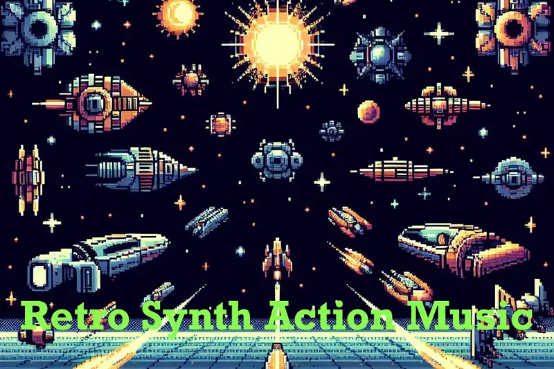 Retro Synth Action Music Asset Thumbnail