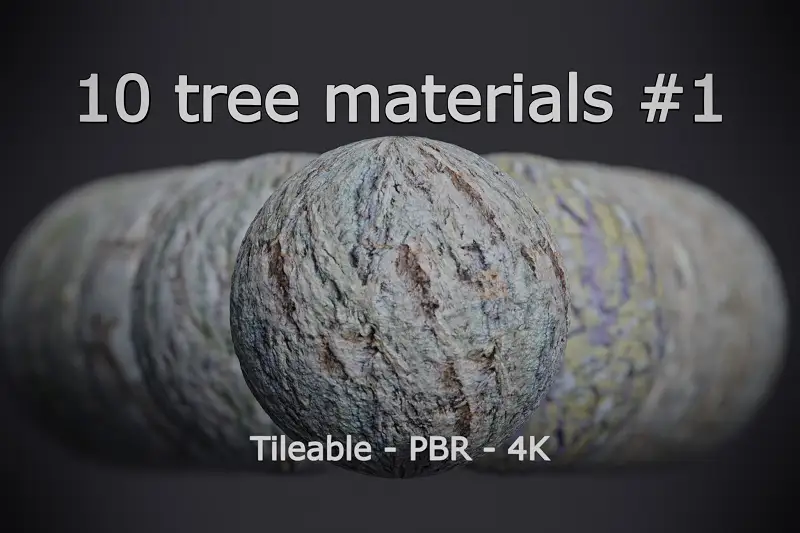 10 Realistic Tree Trunk Materials Asset Thumbnail
