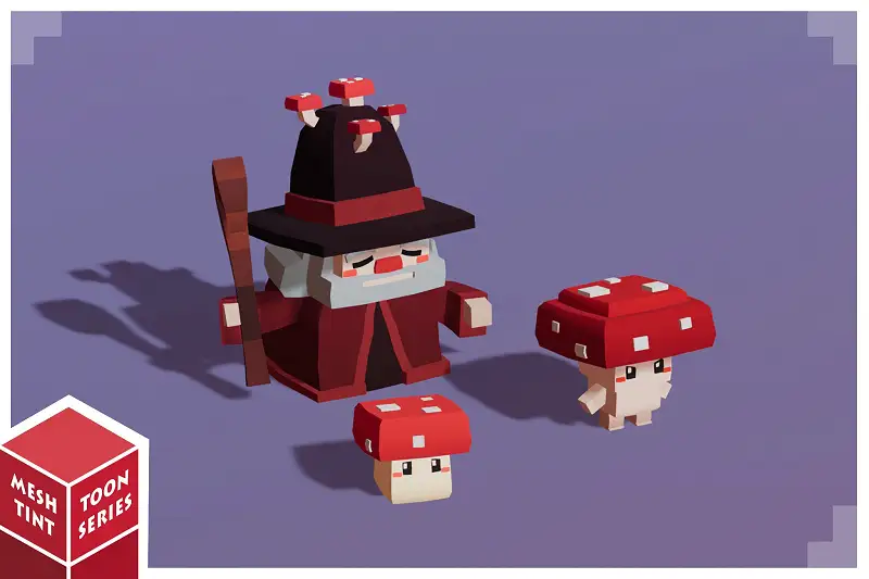 Mushroom Monster Wizard Evolution Pack Toon Series Asset Image
