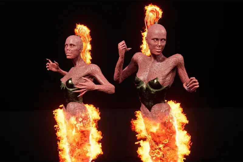 Hell Ifrit Female Character Model Asset Thumbnail