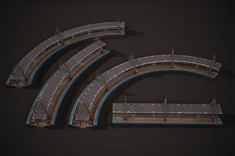 Sci-Fi Platform Road Pack Asset Thumbnail