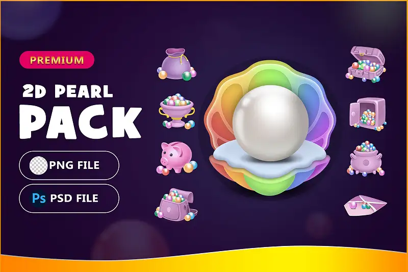 2D Pearl Pack Icon Asset Thumbnail
