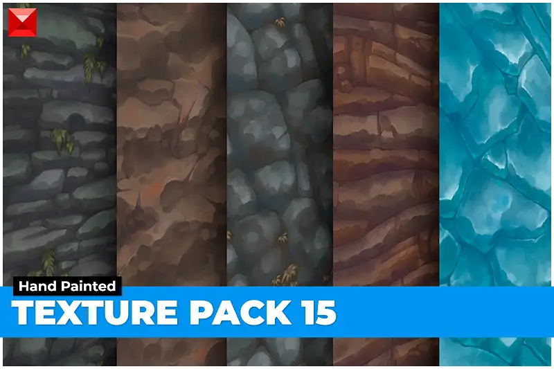 Rock Ice Texture Pack 15 Hand Painted Asset Thumbnail