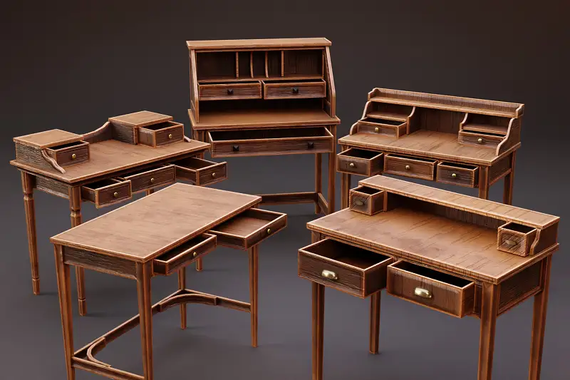 Stylized Writing desk Asset Thumbnail