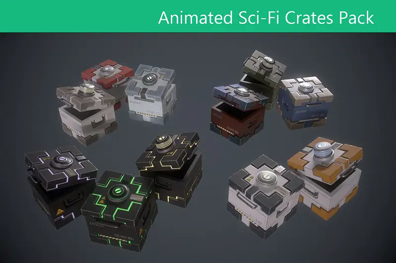 Animated Sci-Fi Crates Pack Asset Thumbnail