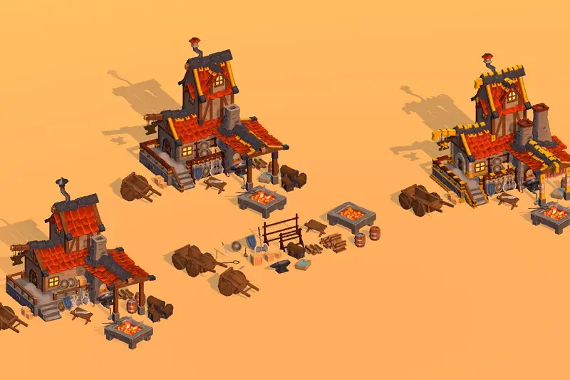 3D Forge Red Asset Thumbnail