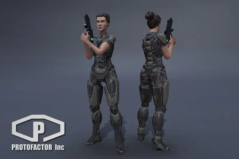 SCI FI: HUMAN MERCENARY FEMALE Asset Thumbnail