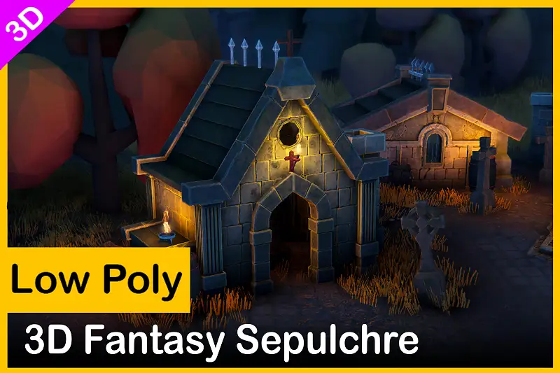 Fantasy Sepulchre 3D Model Asset Thumbnail