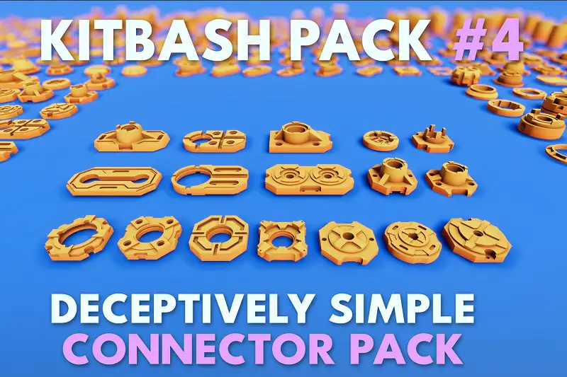 Simple Connector Kitbash Pack Asset Image