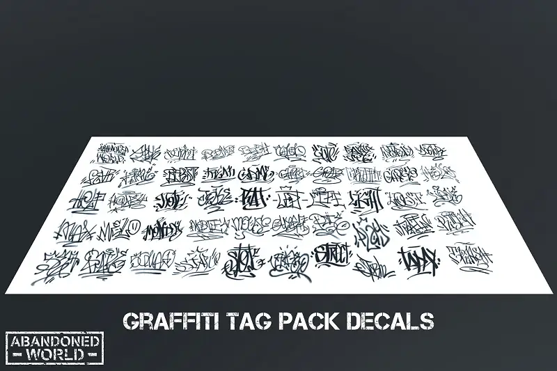 Graffiti Tag Pack Decals Asset Thumbnail