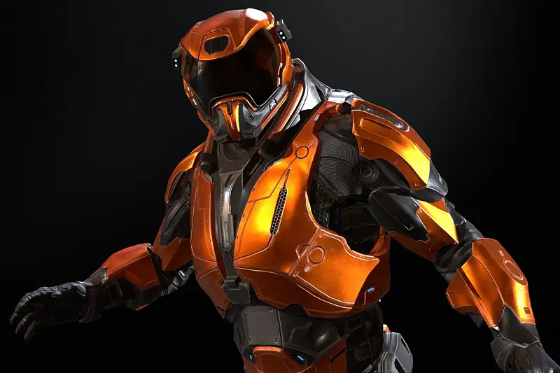 CyberSuit 03 Low-Poly Character Model Asset Thumbnail