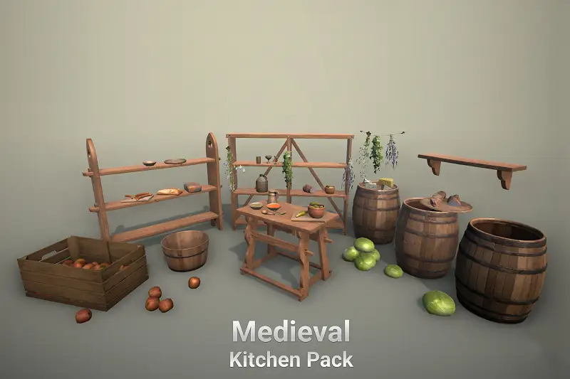 Medieval Kitchen Pack for Unity Asset Thumbnail
