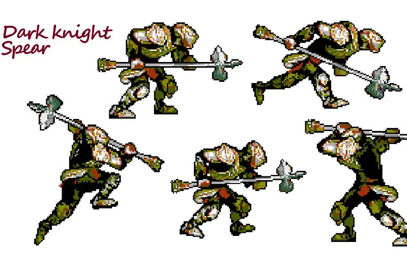 Dark knight Spear 2d Animation Asset Thumbnail