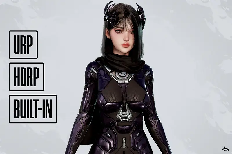 Stellar Girl Astra 3D Model Asset Thumbnail
