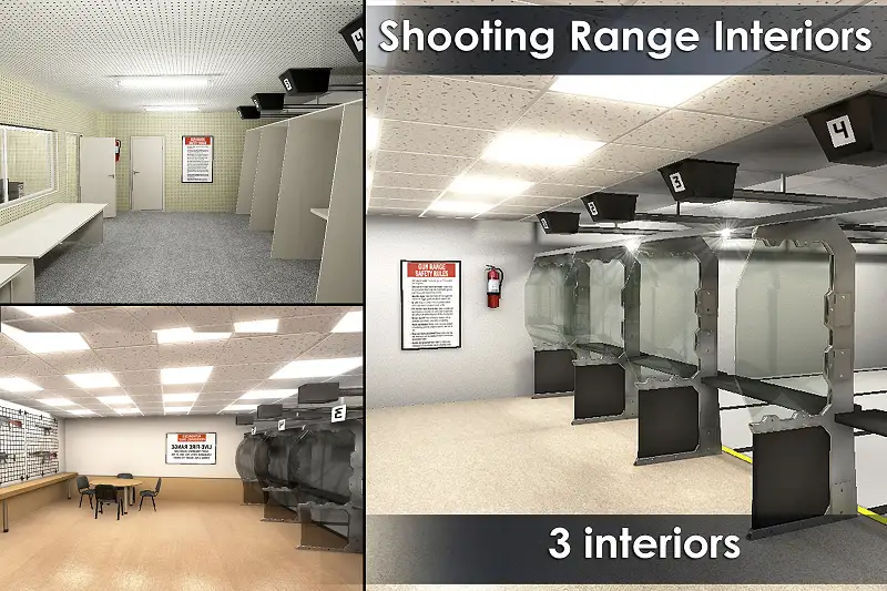 Shooting Range Interiors for Mobile Asset Thumbnail