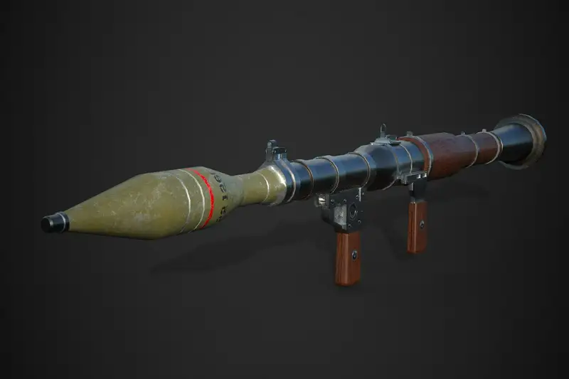 3D RPG 7 Gun Lowpoly Model Asset Thumbnail