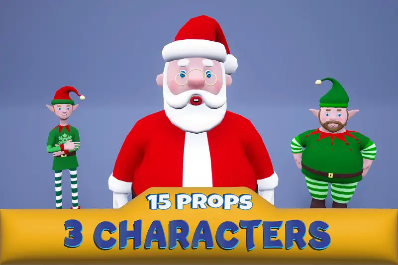 Santa Claus and Elves v2.0 Asset Thumbnail
