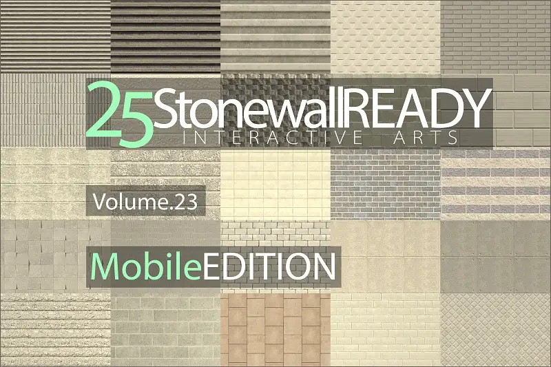 25 Stone Wall Materials Ready, Volume. 23 Asset Thumbnail