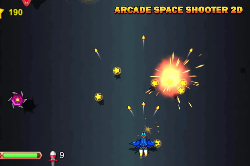 Arcade Space Shooter 2D - Game Template Asset Thumbnail