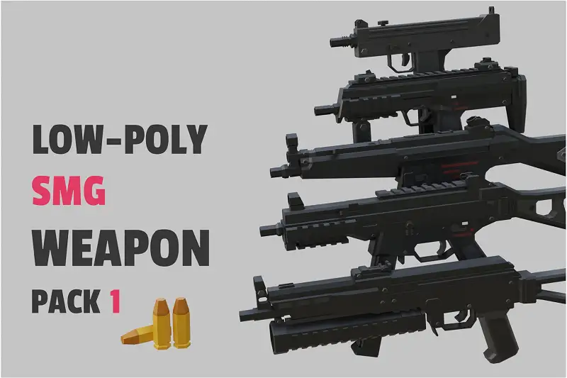 Low Poly SMG Weapon Pack 1 Asset Thumbnail