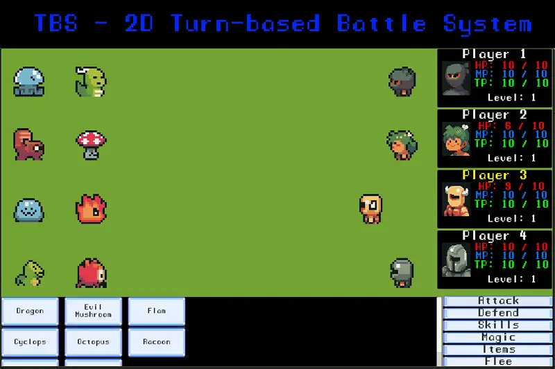 2D Turn-based Battle System for Unity Asset Thumbnail