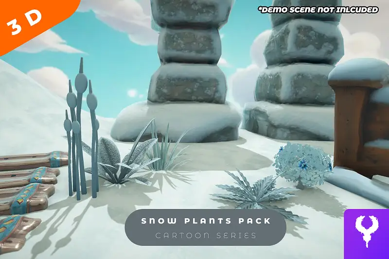 Cartoon Simple Snow Plant Pack Asset Thumbnail