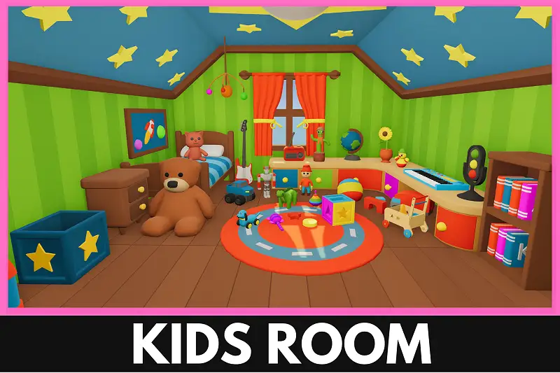 Kids Room - Lowpoly Cartoon Asset By Ake Asset Thumbnail