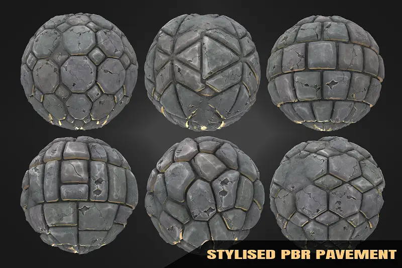 Stylized Pavement PBR Materials Vol 01 Asset Thumbnail