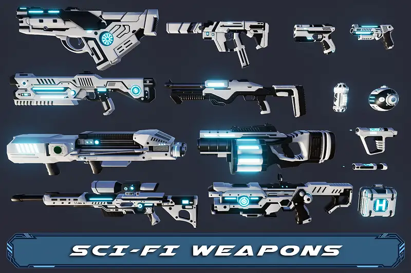 Sci-Fi Battle Weapons Package Asset Thumbnail
