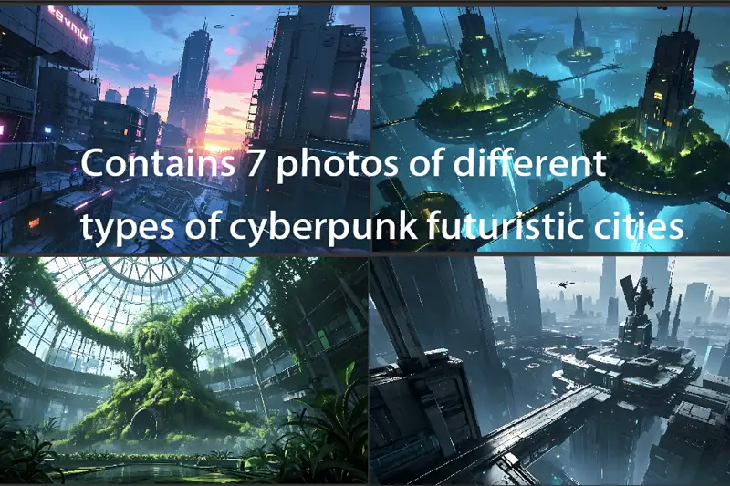 Cyberpunk futuristic city Asset Thumbnail