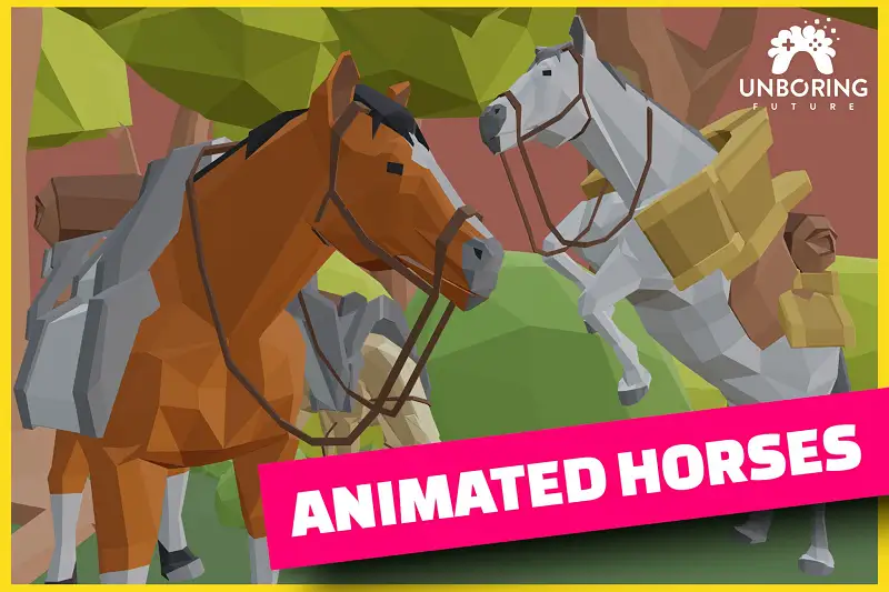 3D LOW POLY Horses Armor - ANIMATED Asset Thumbnail