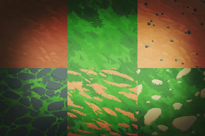 Handpainted Cartoon Grass and Ground Textures Asset Thumbnail