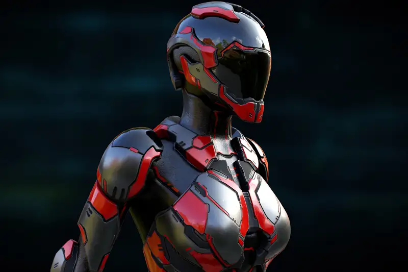 Sci-Fi Trooper Girl v1 Character Rig Asset Thumbnail