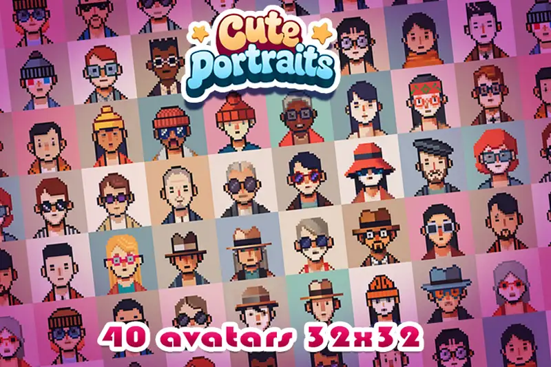 40 Cute Portraits Asset Thumbnail