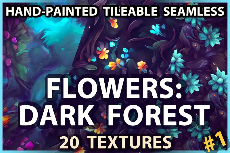 Dark Forest Flowers Textures Asset Thumbnail