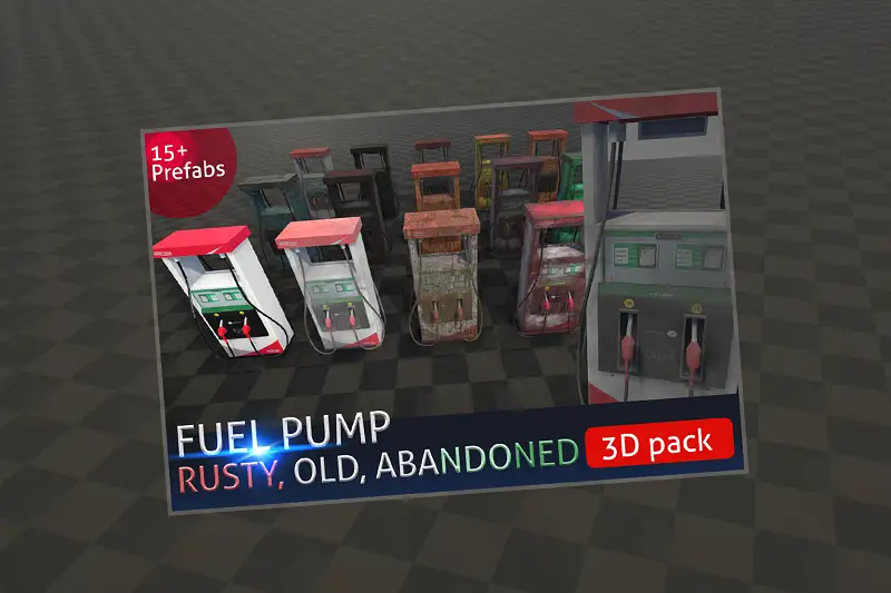 Fuel station pump 3D(Rusty,Abandoned) Asset Thumbnail