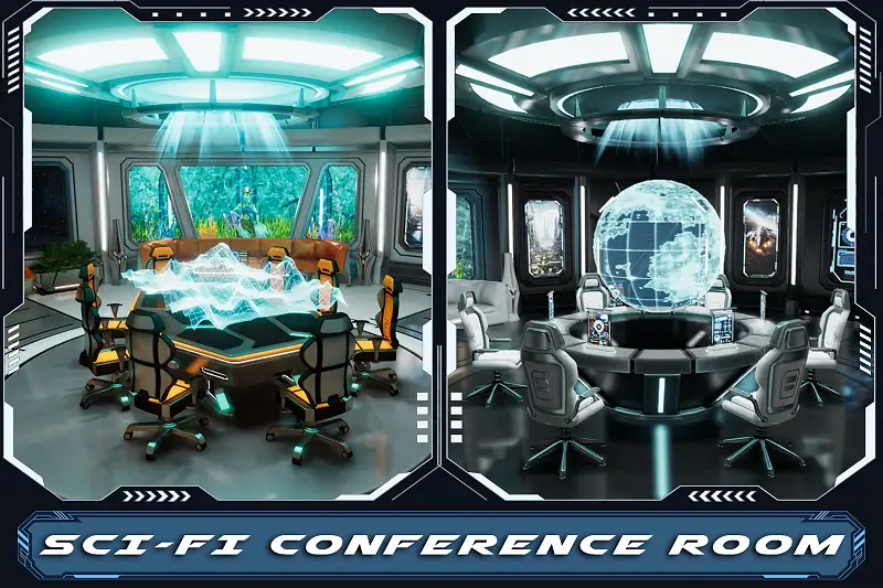 Sci-Fi Conference Room and Aquarium Asset Thumbnail