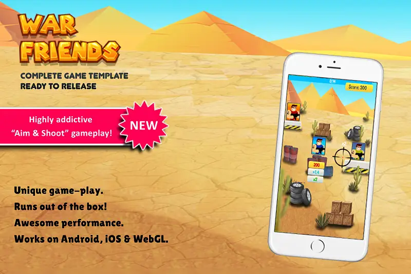 War Friends! Aim & Shoot complete game template Asset Thumbnail