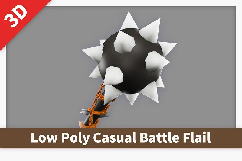 Low Poly Casual Battle Flail Asset Thumbnail