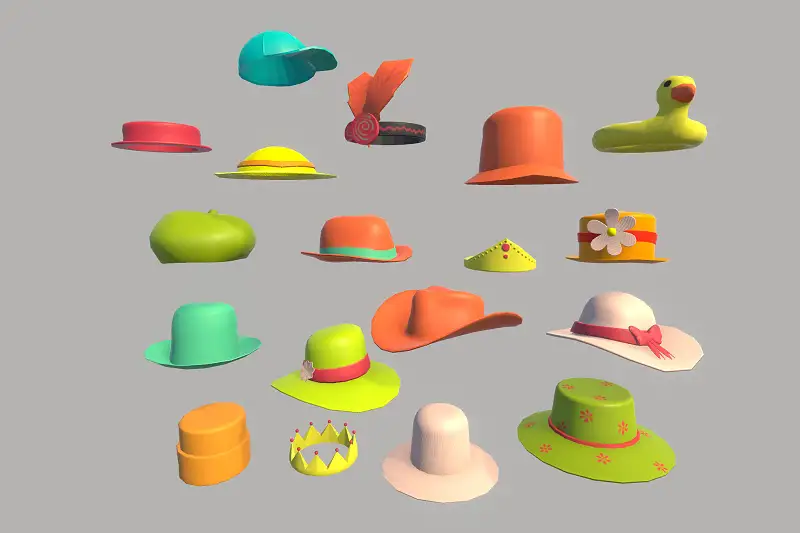 Fashion Hats for Unity Games Asset Thumbnail