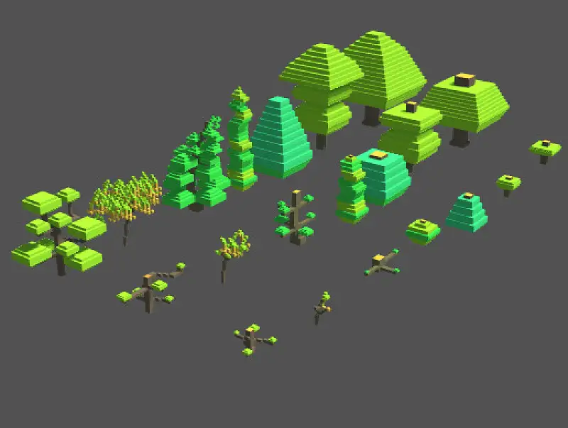Blocky Growing Trees for Unity Asset Thumbnail