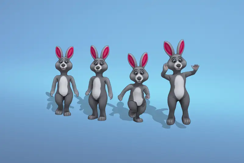 Stylized cartoon bunny Asset Thumbnail