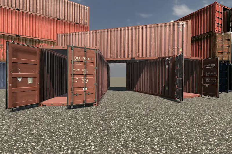 Industrial Shipping Container Asset Thumbnail