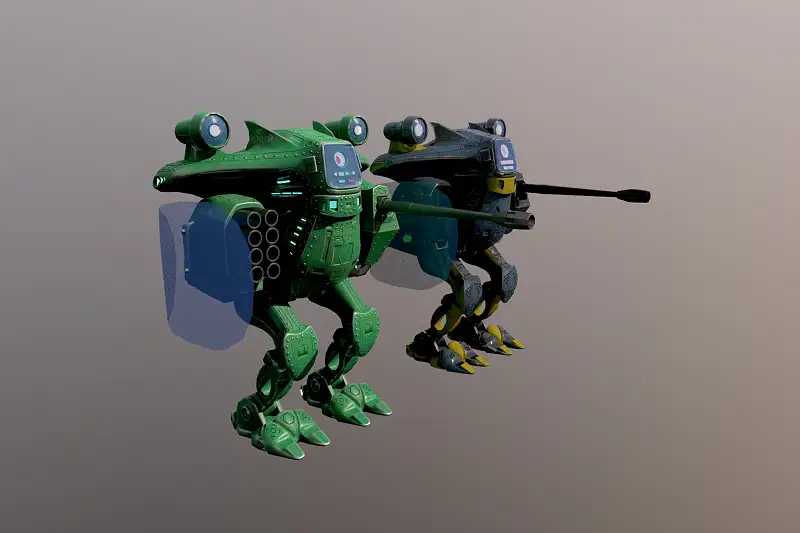 Walking combat robot Asset Thumbnail