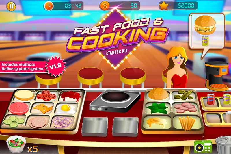 Fast food, Restaurant & Cooking Tycoon Starter Kit Asset Thumbnail