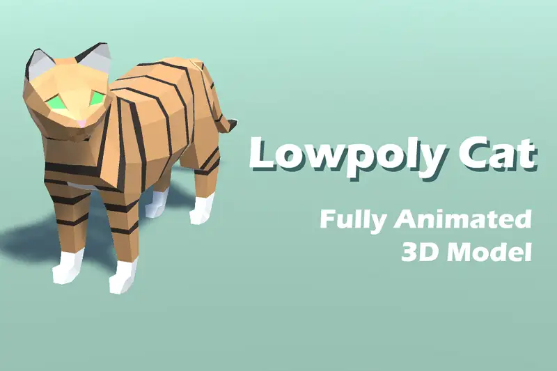 Lowpoly Cat Asset Thumbnail